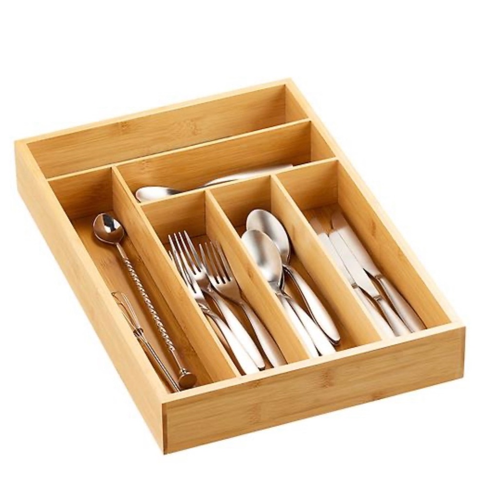 The Container Store  6 section bamboo drawer organizer - Picture 3 of 3